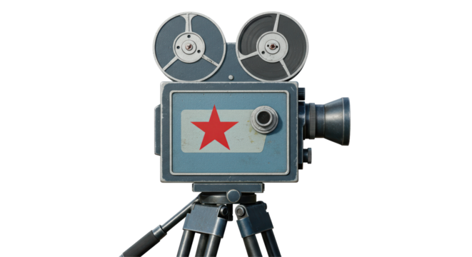 Isolated Retro Film Camera