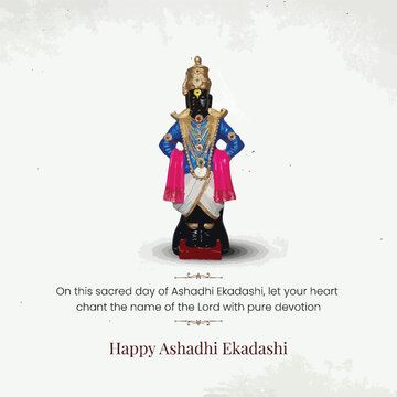 Happy Ashadhi Ekadashi, Vitthal Murti Illustration