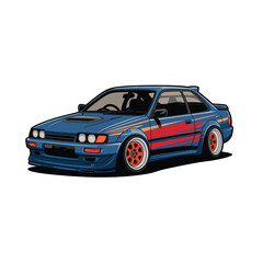 jdm car artwork vector illustration