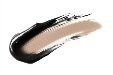 Fototapeta premium Closeup of Smooth Dark to Neutral Color Gradient Stroke for Facial Base Liquid Cosmetics Products