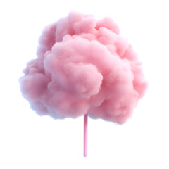 Cotton Candy Cloud,3d cartoon ,isolated on transparent background png