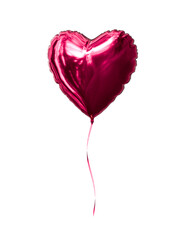 Realistic 3D render of heart shaped air balloon