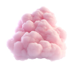 Cotton Candy Cloud,3d cartoon ,isolated on transparent background png