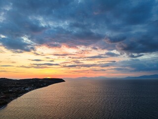 sunset over the sea