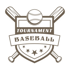 A Unique and Vintage Classic Baseball Logo Featuring Bats and Balls