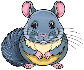 Fluffy Chinchilla Character