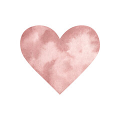 Pink dreams. Watercolor hand-drawn illustration with pink heart. Fairytale illustration for baby girl. For design baby shower, birthday, girls's parties and nursery.