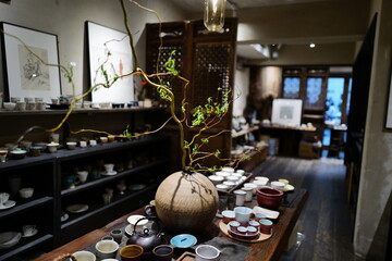 interior of a antique shop
