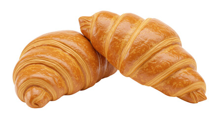 Isolated Fresh Croissants