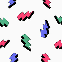 Cute lightning pattern background vector design