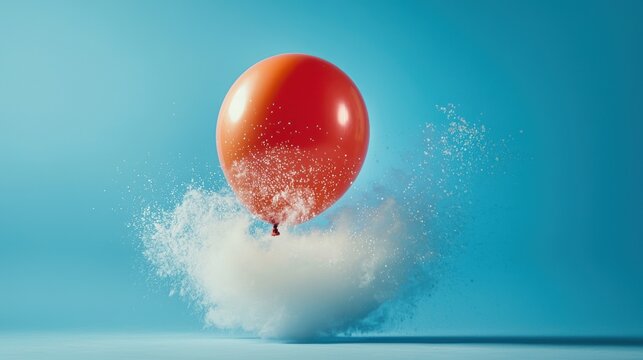 A balloon bursting inward under pressure, illustrating the sudden nature of imploding forces