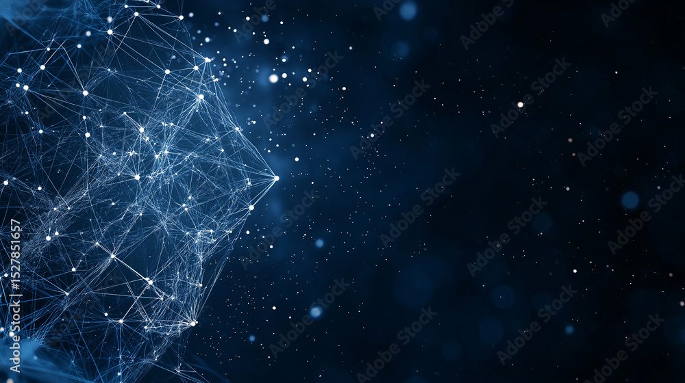 Aufkleber interconnected digital universe: illustrates the complexities and connections within the digital rea