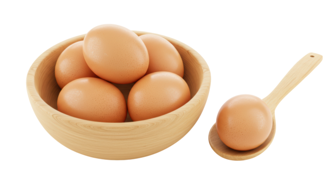 Isolated Bowl of Eggs