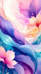 wallpaper, blooming flowers