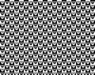 Houndstooth Skull pattern seamless. Goose foot Skull background