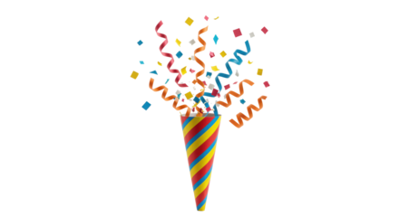 Isolated confetti cannon