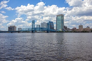 The Jacksonville Florida Riverside Skyline