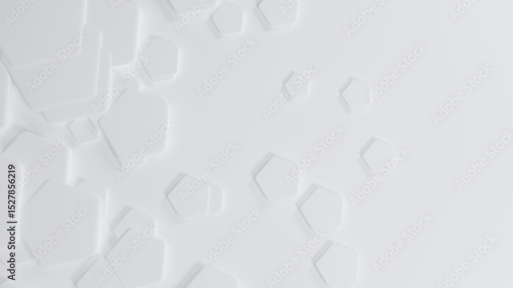 Poster geometric abstract background with simple pentagon elements, realistic geometric texture. abstract w