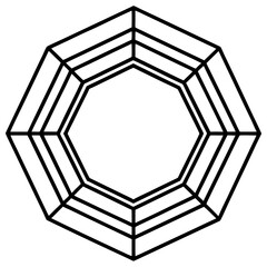 Isolated black and white soccer ball with geometric hexagon design, ideal for digital sports illustration or element