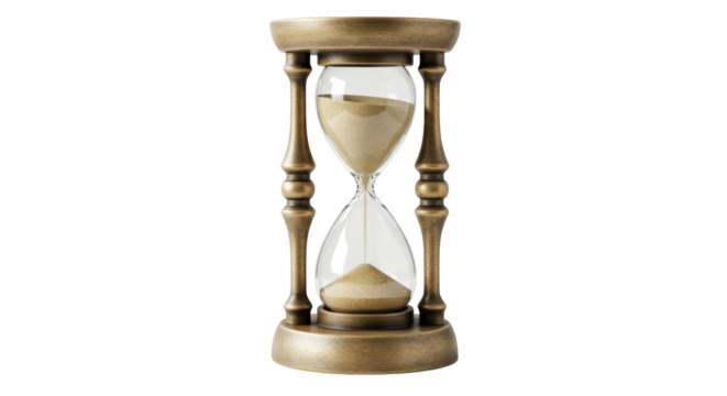 Isolated Vintage Hourglass