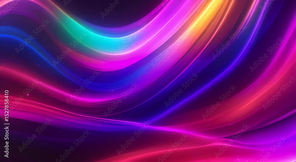 Aufkleber a vibrant and dynamic wave of light shimmering with every color of the rainbow twists and turns thro