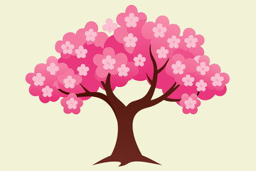 Stunning Pink Cherry Blossom Tree Spring's Delicate Beauty in Full Bloom