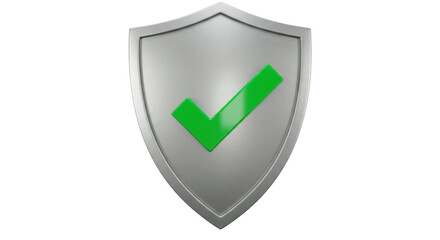 Isolated Shield with Checkmark