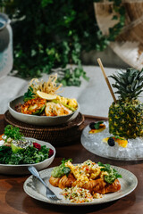 Top View of Tasty Food