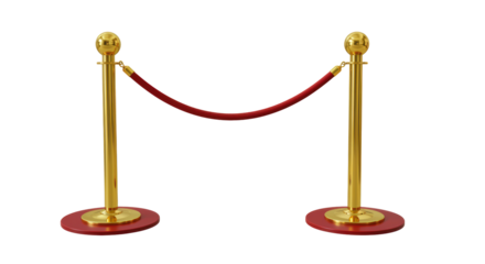 Isolated Velvet Rope Barrier