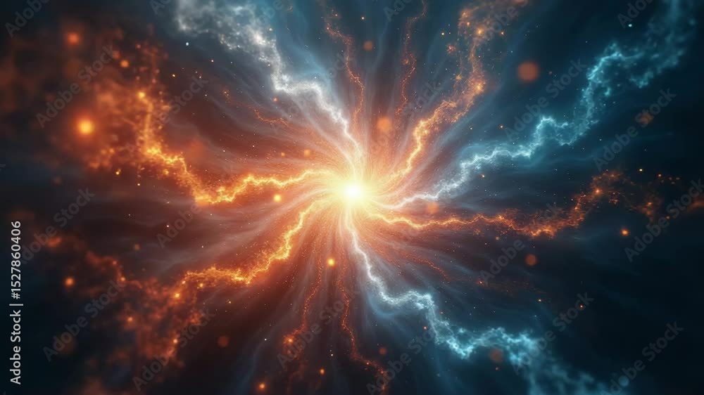 Poster dynamic swirling colors of energy in a cosmic abstract design for the background