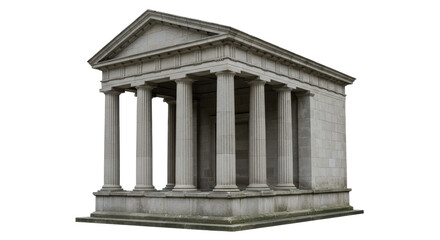 Obraz premium Isolated Stone Building with Columns