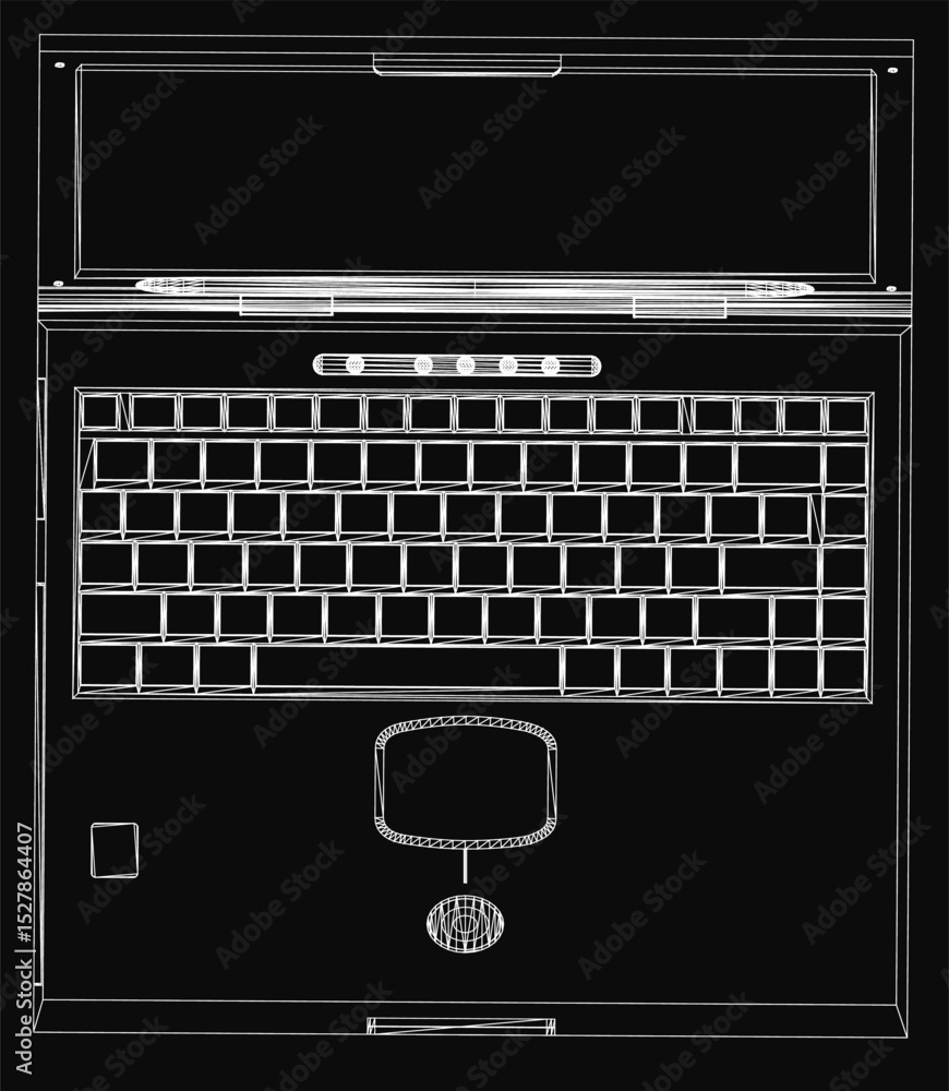 Poster a laptop computer with a black keyboard. the laptop is open and the keyboard is visible. the laptop 