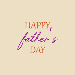 Happy Father's Day typography design vector. Father's Day special design.