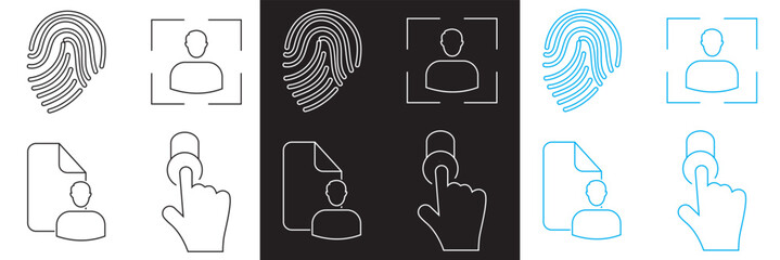 Digital Identity Icon . Cybersecurity, privacy, verification, ID card, access, user security authentication etc. Vector for websites, mobile interfaces,  banner etc. EPS 10