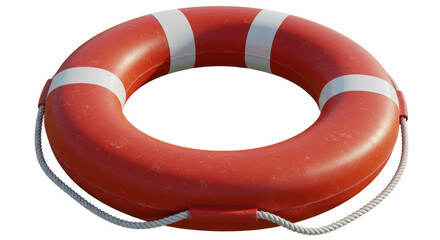 Isolated Red Life Preserver