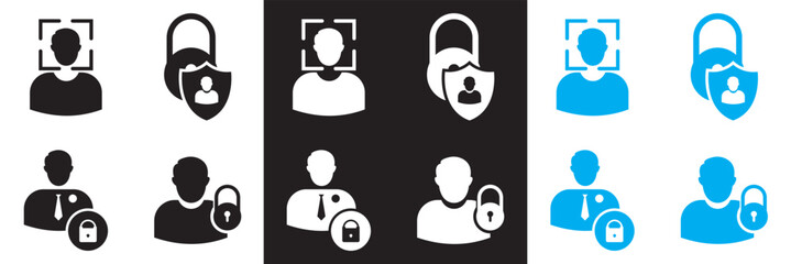Fototapeta premium Digital Identity Icon . Cybersecurity, privacy, verification, ID card, access, user security authentication etc. Vector for websites, mobile interfaces, banner etc. EPS 10