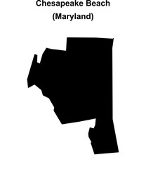 Chesapeake Beach (Maryland) blank outline map
