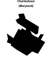 Charlestown (Maryland) blank outline map