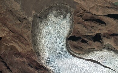 High-Resolution Aerial View of Ice Formations