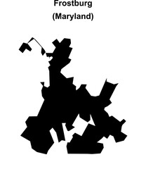 Frostburg (Maryland) blank outline map