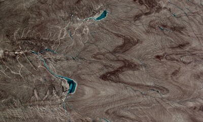High-Resolution Aerial View of Ice Formations