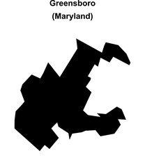 Greensboro (Maryland) blank outline map