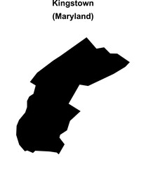 Kingstown (Maryland) blank outline map