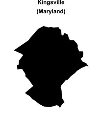 Kingsville (Maryland) blank outline map