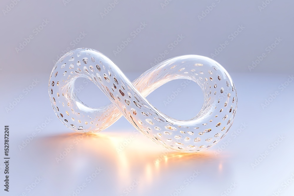 Poster a tiny device designed in the form of an infinity symbol.