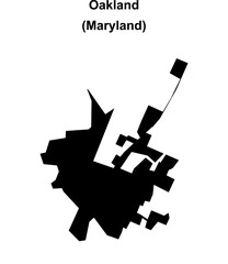 Oakland (Maryland) blank outline map