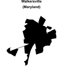 Walkersville (Maryland) blank outline map