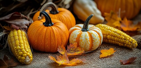pumpkin and corn