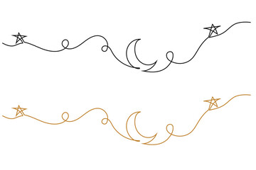 moon line art