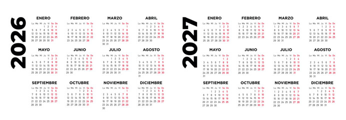 calendario 2026 2027 español